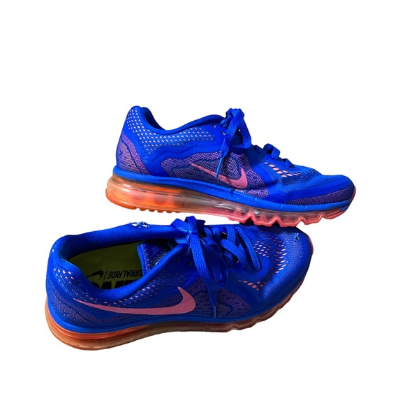 Nike Shoes - Nike Air Max 2014 (621078-400) Blue Pink Athletic Sneakers Women’s Size …